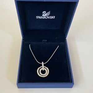 Fendi Silver Necklace with Sparkling Pendant